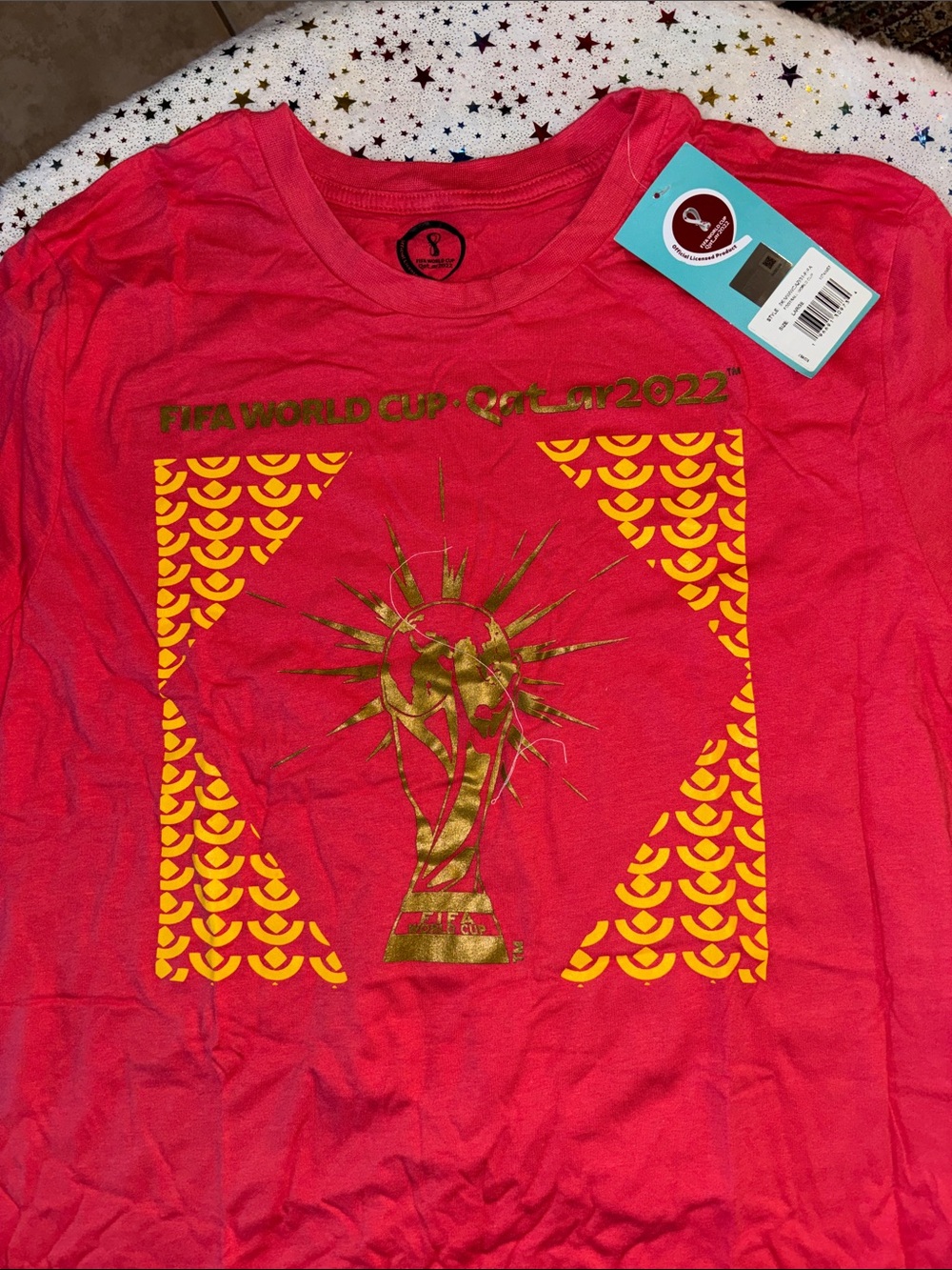Men's pinkish FIFA World Cup 2022 Graphic Tee- this is not red